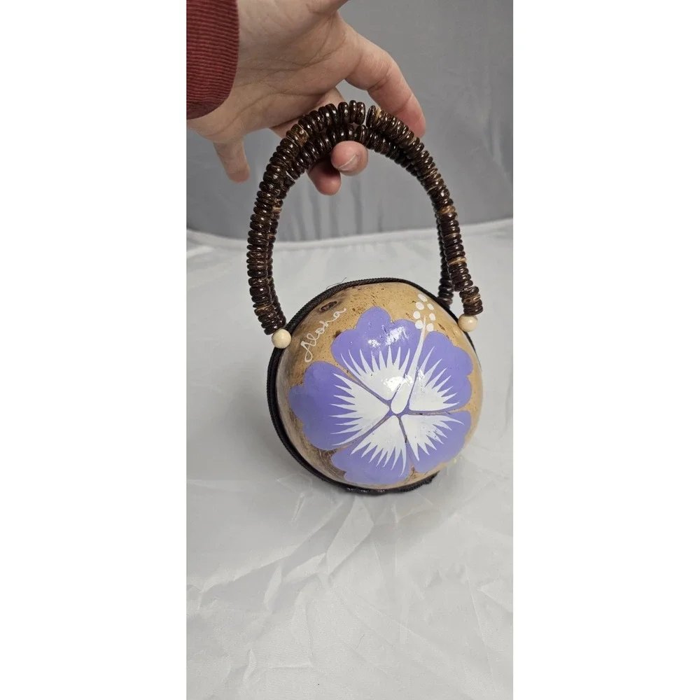 Handmade Hawaii Coconut Shell Purse 
